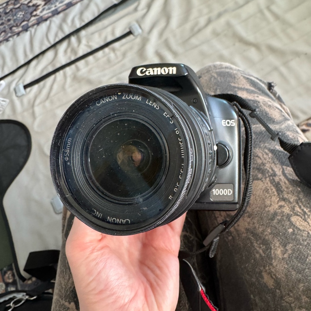 Canon EOS 1000D Black Camera with Zoom Lens